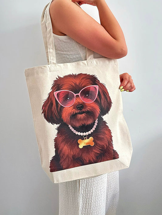 Dog Print Tote Bag