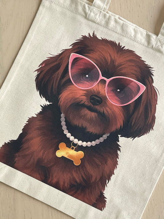 Dog Print Tote Bag