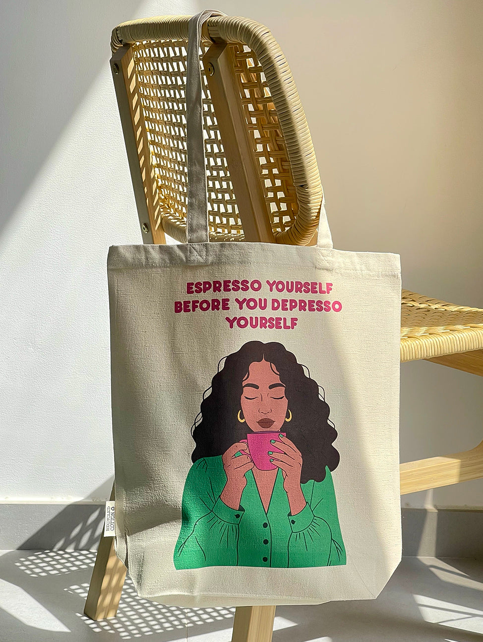 Espresso Your Self Print Tote Bag